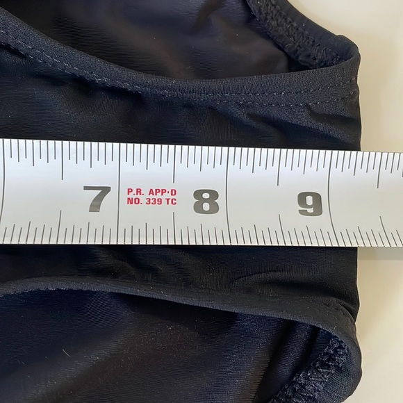 NWT black string rainbow Aztec print side tassel tie full back swim bikini bot 8 - Picture 11 of 14